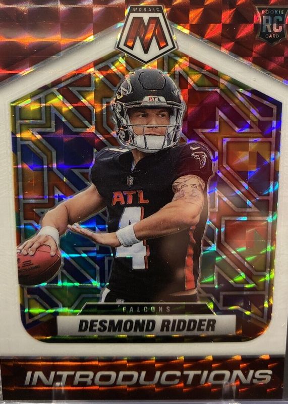 Desmond Ridder 2022 Mosaic #I-2 Introductions - White /25 Rookie SGC 9.5