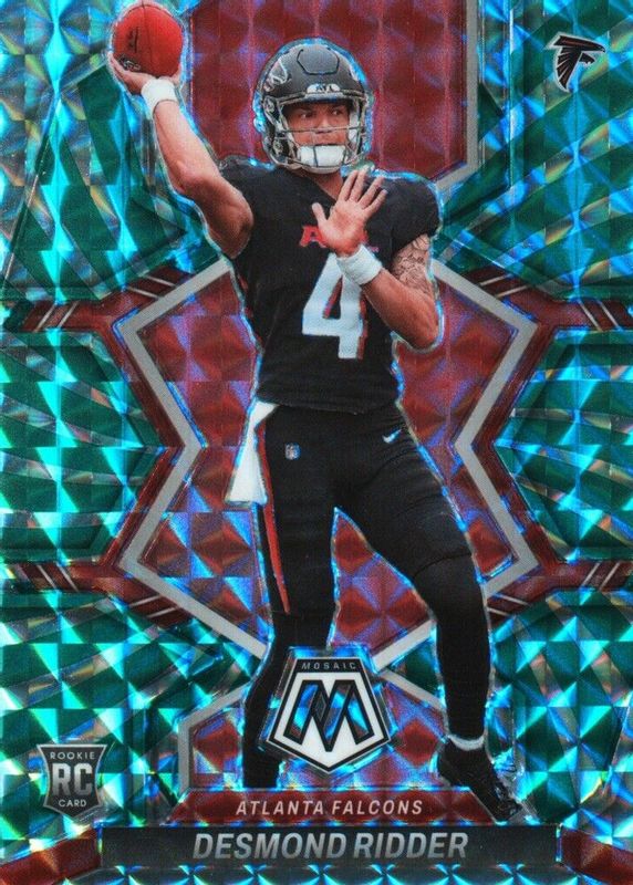 Desmond Ridder 2022 Mosaic #303 Green Swirl /11 Rookie SGC 9.5