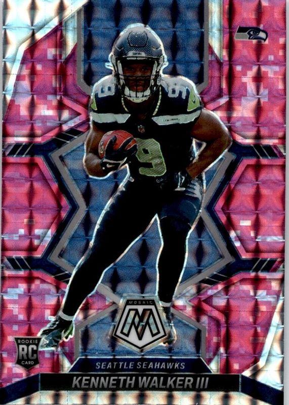 Kenneth Walker III 2022 Mosaic #308 Pink Camo Rookie PSA 10