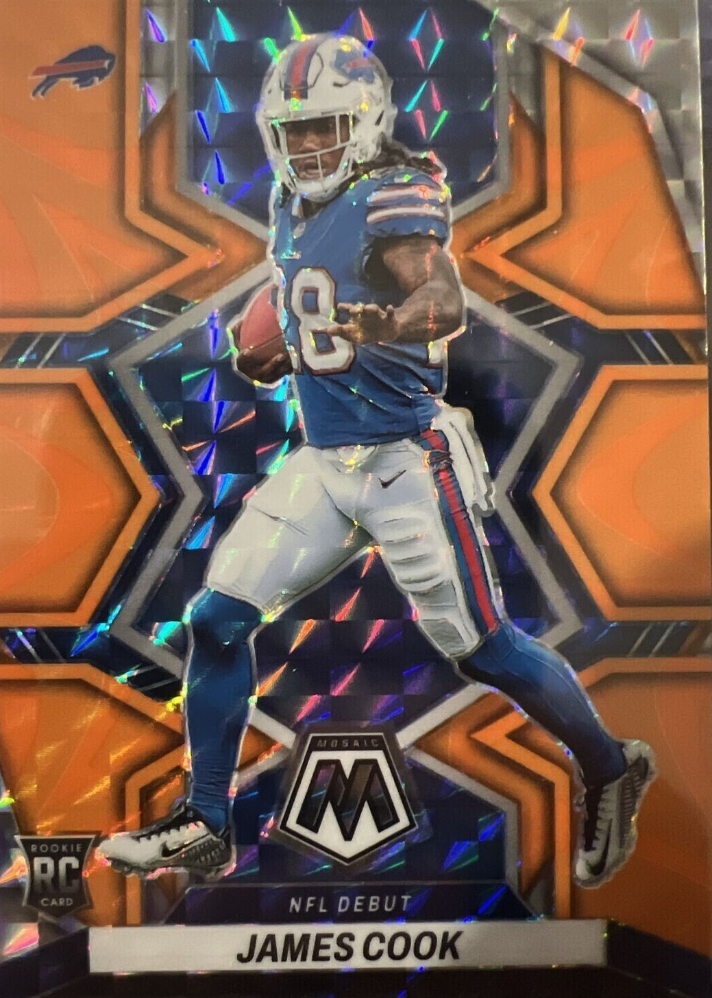 James Cook 2022 Mosaic #285 NFL Debut - Reactive Orange Price