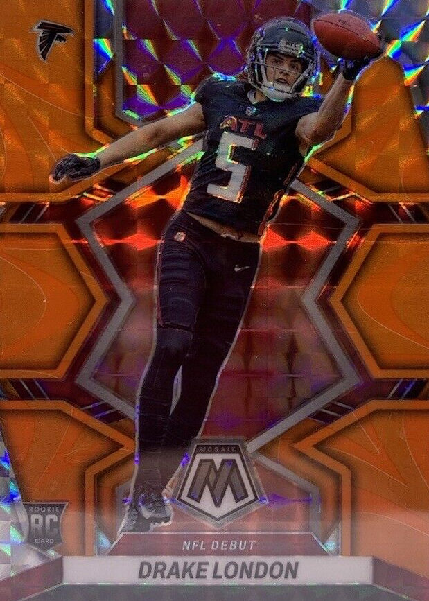 Drake London 2022 Mosaic #275 NFL Debut - Reactive Orange Price