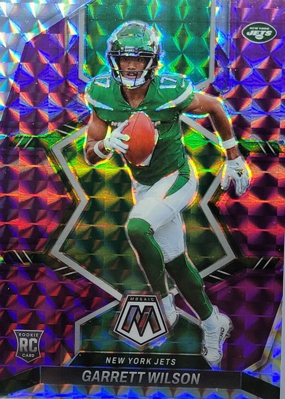 Garrett Wilson 2022 Mosaic #311 Purple /49 Rookie RAW