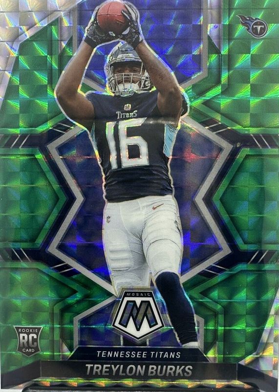 Treylon Burks 2022 Mosaic #315 Green Rookie SGC 10