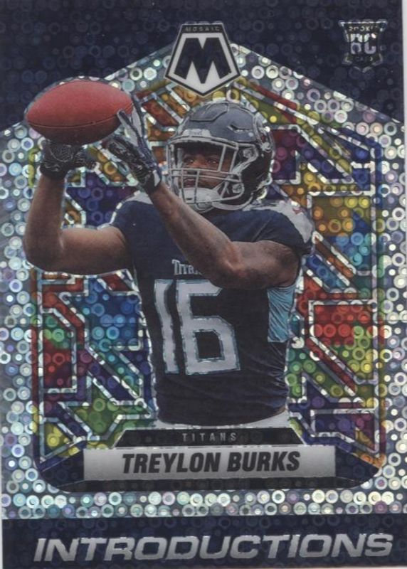 Treylon Burks 2022 Mosaic #I-9 Introductions - No Huddle Rookie PSA 10