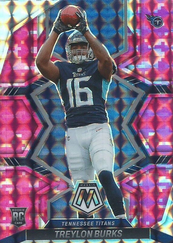 Treylon Burks 2022 Mosaic #315 Pink Camo Rookie RAW