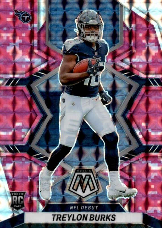 Treylon Burks 2022 Mosaic #279 NFL Debut - Pink Camo Rookie SGC 9.5