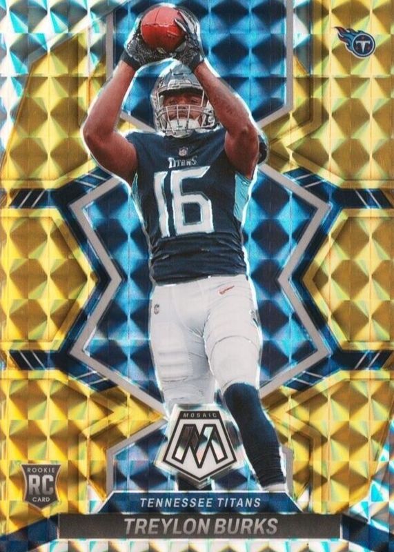 Treylon Burks 2022 Mosaic #315 Gold /10 Rookie BGS 9