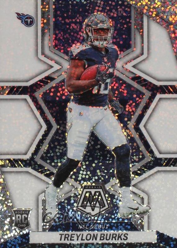 Treylon Burks 2022 Mosaic #279 NFL Debut - White Sparkle /(SSP) Rookie RAW