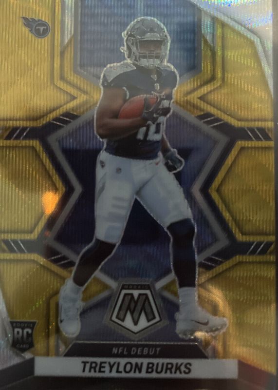 Treylon Burks 2022 Mosaic #279 NFL Debut - Gold Wave /17 Rookie SGC 9.5