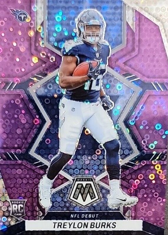 Treylon Burks 2022 Mosaic #279 NFL Debut - No Huddle Purple /50 Rookie PSA 10