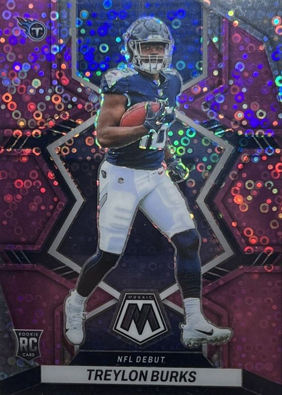 Treylon Burks 2022 Mosaic #279 NFL Debut - No Huddle Pink /20 Rookie BGS 9.5