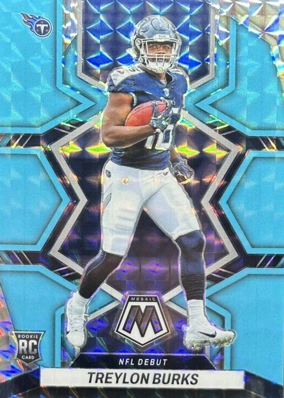 Treylon Burks 2022 Mosaic #279 NFL Debut - Blue Fluorescent /15 Rookie PSA 10