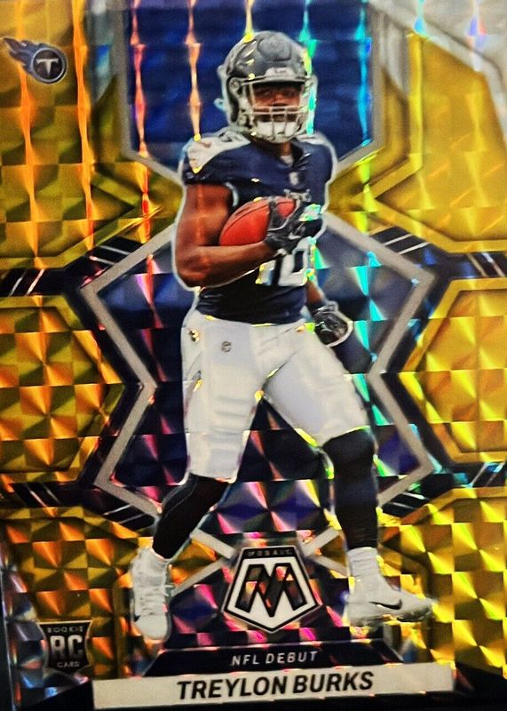 Treylon Burks 2022 Mosaic #279 NFL Debut - Gold /10 Rookie RAW