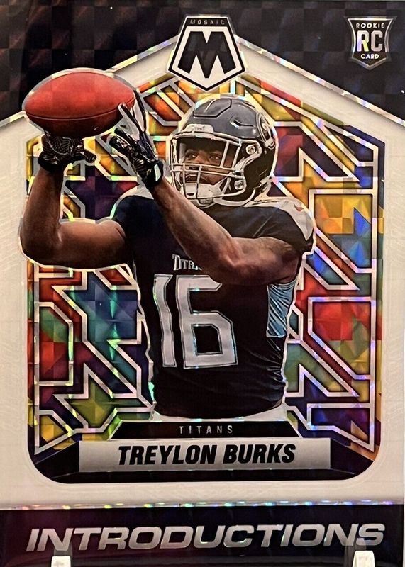 Treylon Burks 2022 Mosaic #I-9 Introductions - White /25 Rookie RAW