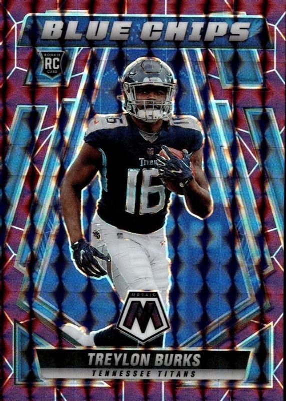 Treylon Burks 2022 Mosaic #BC-10 Blue Chips - Purple /49 Rookie PSA 10