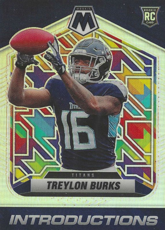 Treylon Burks 2022 Mosaic #I-9 Introductions - Silver Rookie PSA 9