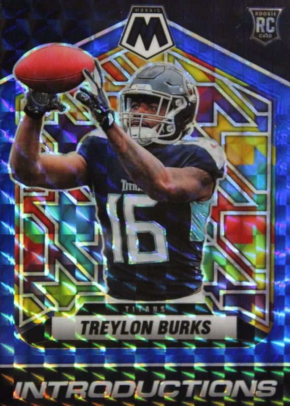 Treylon Burks 2022 Mosaic #I-9 Introductions - Blue /99 Rookie BGS 9.5