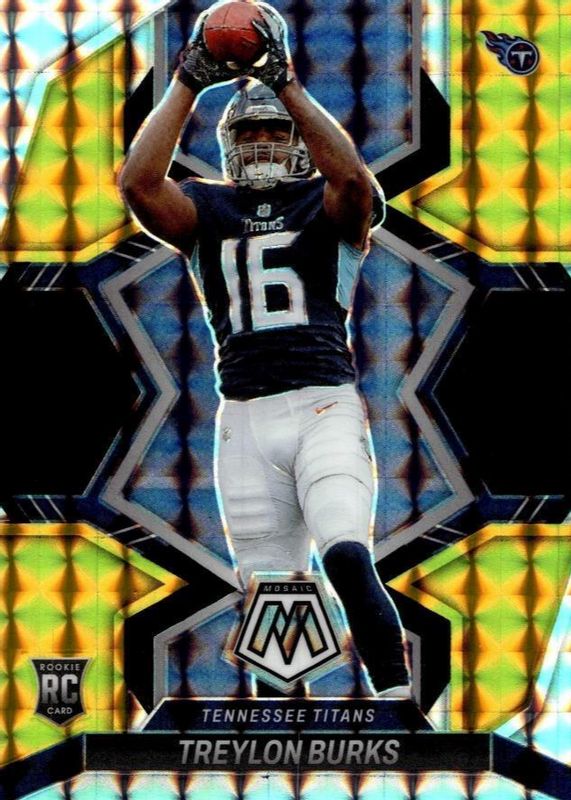 Treylon Burks 2022 Mosaic #315 Choice Black Gold /8 Rookie RAW