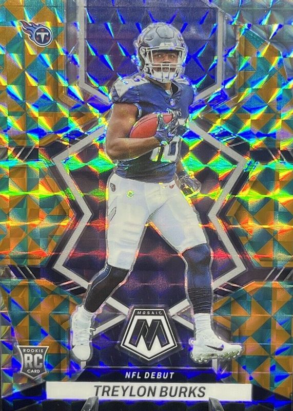 Treylon Burks 2022 Mosaic #279 NFL Debut - Tessellation /15 Rookie RAW