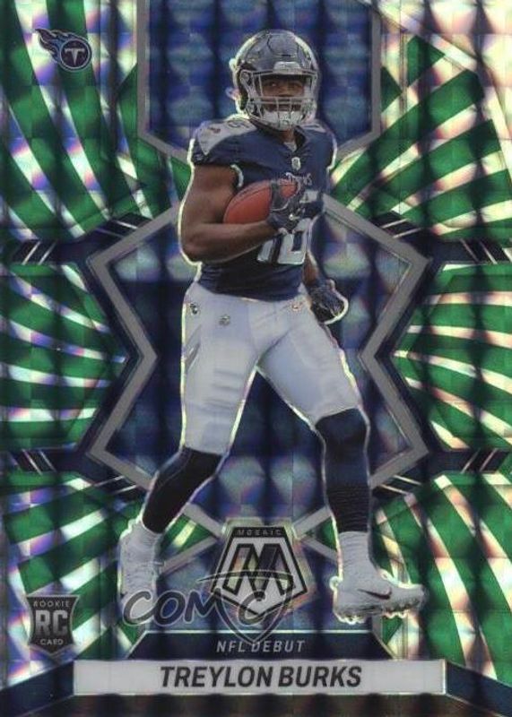 Treylon Burks 2022 Mosaic #279 NFL Debut - Green Swirl /11 Rookie PSA 10