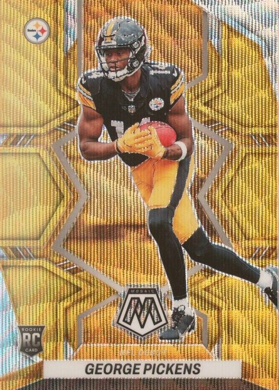 George Pickens 2022 Mosaic #282 NFL Debut - Gold Wave /17 Rookie PSA 10