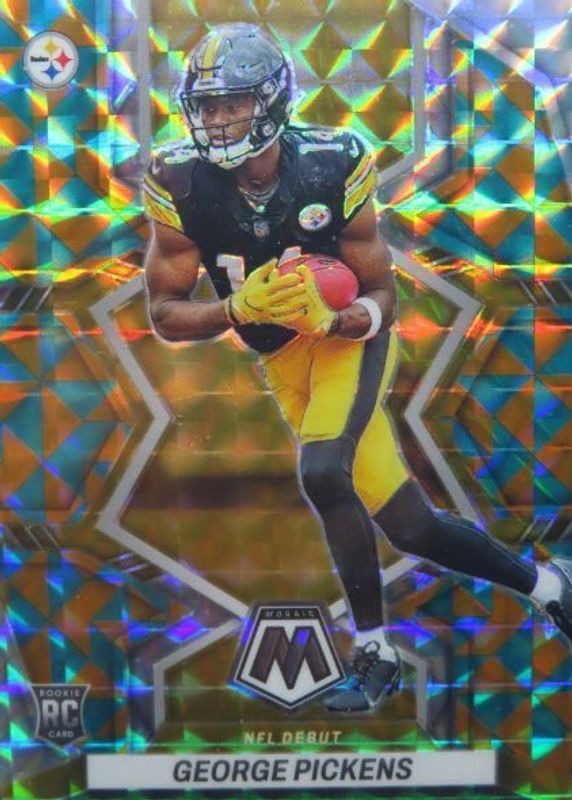 George Pickens 2022 Mosaic #282 NFL Debut - Tessellation /15 Rookie RAW