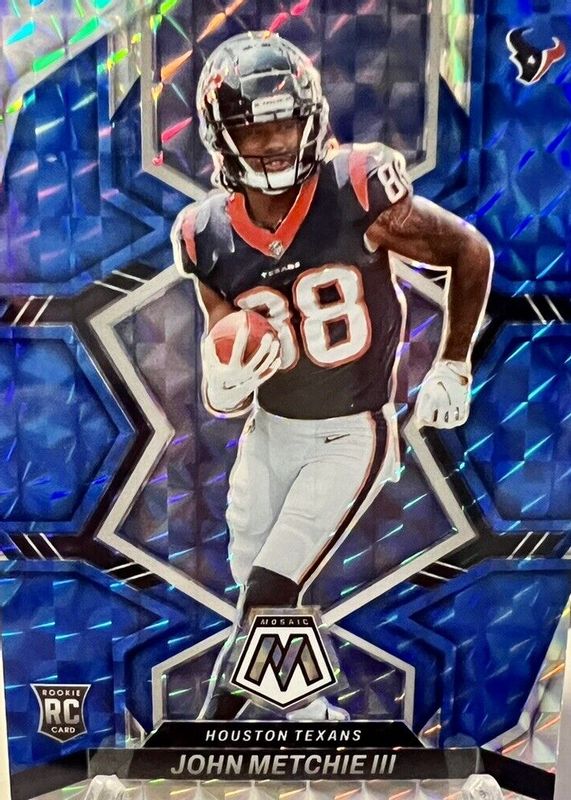 John Metchie III 2022 Mosaic #317 Blue /99 Rookie RAW