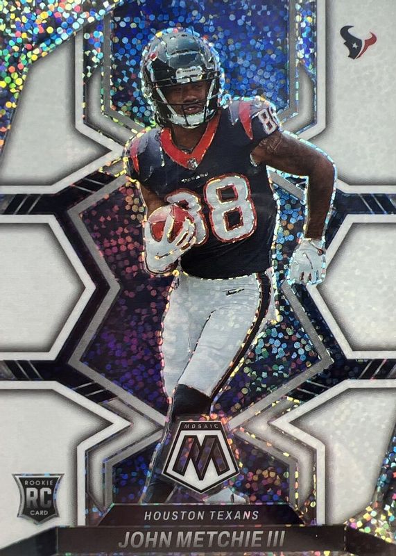 John Metchie III 2022 Mosaic #317 White Sparkle /(SSP) Rookie RAW