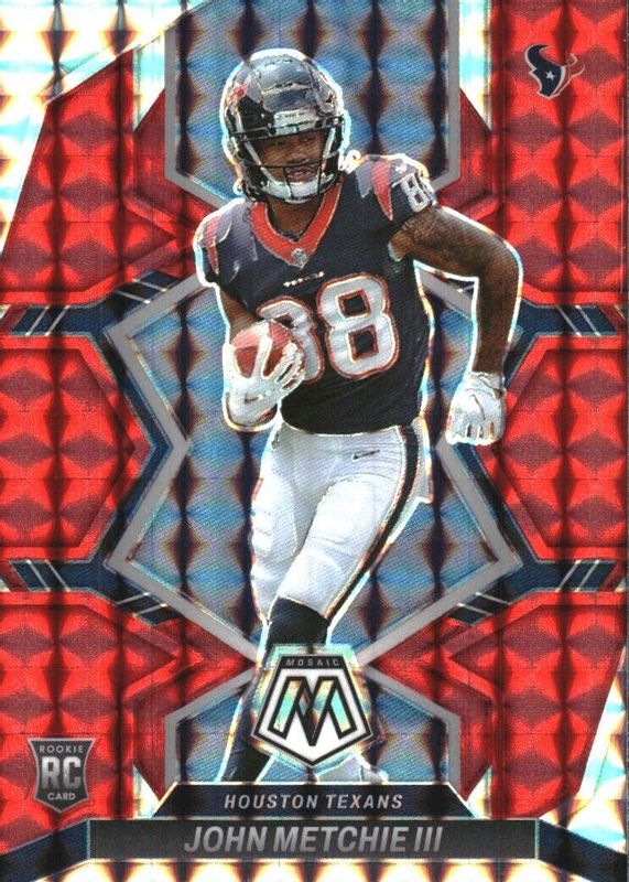John Metchie III 2022 Mosaic #317 Red Rookie RAW