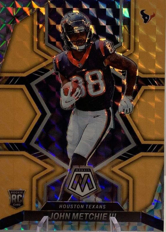John Metchie III 2022 Mosaic #317 Orange Fluorescent /25 Rookie RAW