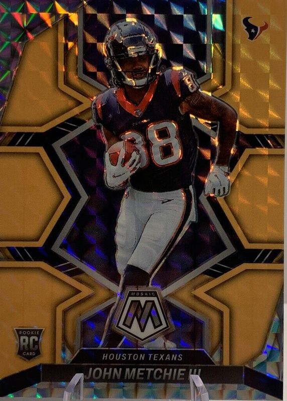 John Metchie III 2022 Mosaic #317 Orange Fluorescent /25 Rookie SGC 10