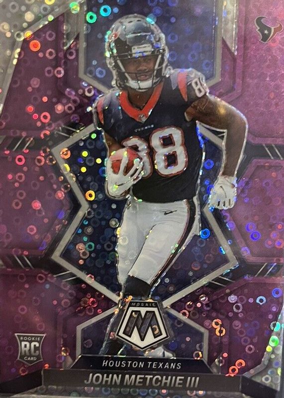 John Metchie III 2022 Mosaic #317 No Huddle Purple /50 Rookie RAW