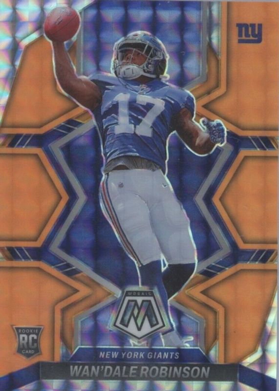 Wan'Dale Robinson 2022 Mosaic #330 Orange Fluorescent /25 Rookie RAW