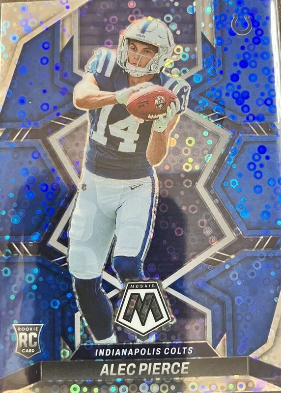 Alec Pierce 2022 Mosaic #329 No Huddle Blue /75 Rookie RAW
