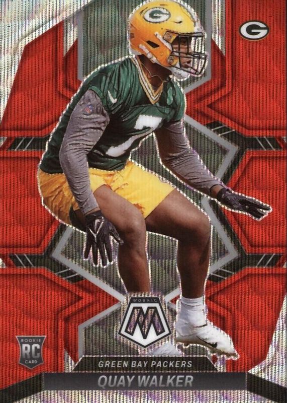 Quay Walker 2022 Mosaic #372 Red Wave /9 Rookie RAW