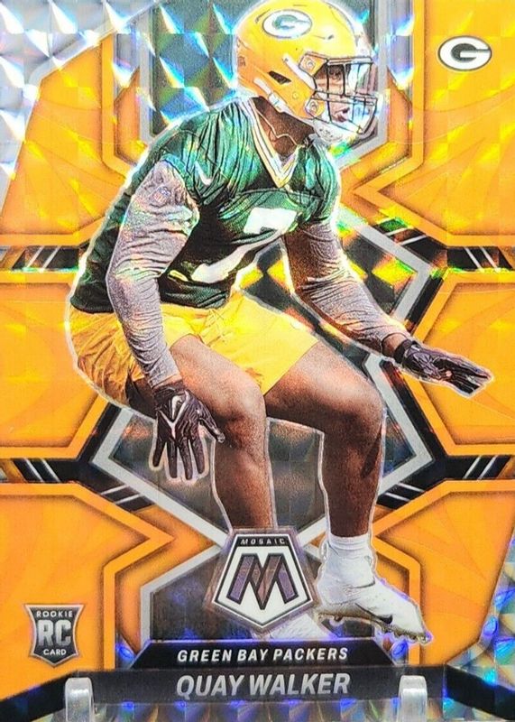 Quay Walker 2022 Mosaic #372 Reactive Orange Rookie RAW