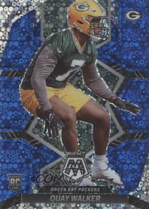 Quay Walker 2022 Mosaic #372 No Huddle Blue /75 Rookie RAW