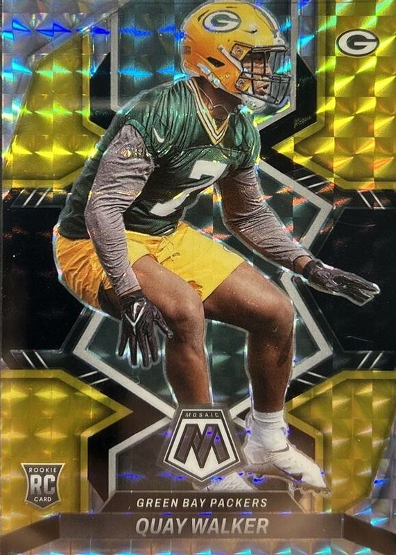 Quay Walker 2022 Mosaic #372 Choice Black Gold /8 Rookie PSA 9