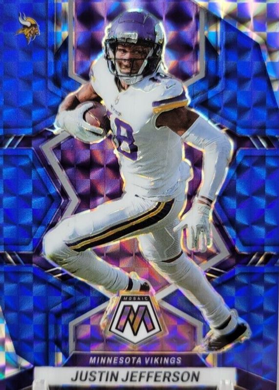 Justin Jefferson 2022 Mosaic #129 Blue /99 RAW