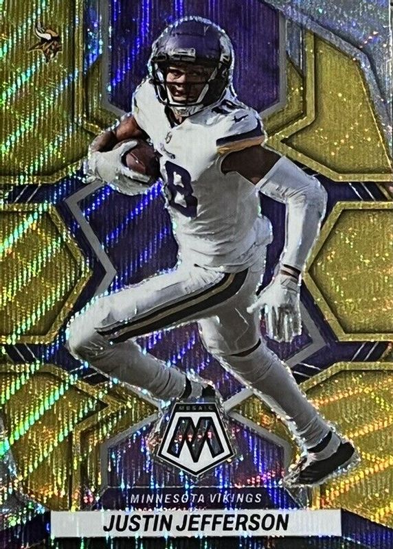 Justin Jefferson 2022 Mosaic #129 Gold Wave /17 SGC 10