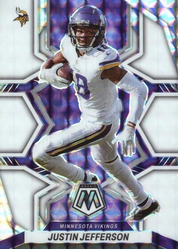 Justin Jefferson 2022 Mosaic #129 White /25 RAW