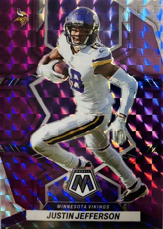 Justin Jefferson 2022 Mosaic #129 Purple /49 RAW