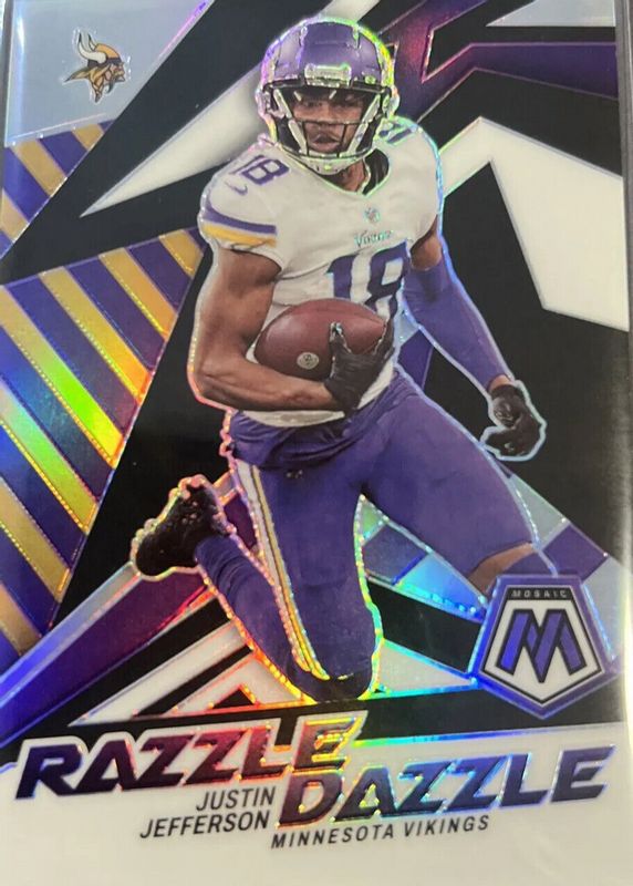 Justin Jefferson 2022 Mosaic #RD-11 Razzle Dazzle /(SSP) SGC 9