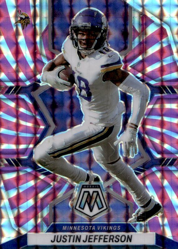 Justin Jefferson 2022 Mosaic #129 Pink Swirl /11 SGC 10