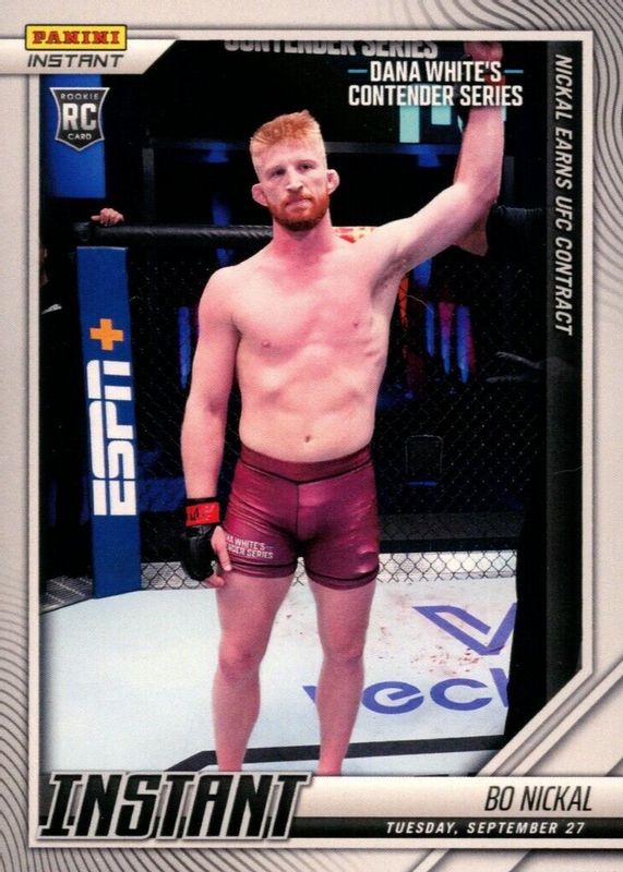 Bo Nickal 2022 Panini Instant UFC #118 Base (Print Run: 2,558) Rookie SGC 9