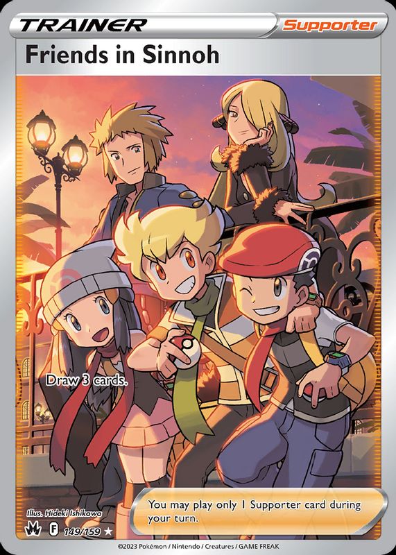 Friends in Sinnoh 2023 Crown Zenith #149/159 Holo (Full Art) CGC 9