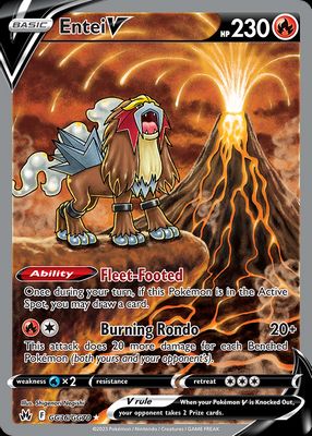 Entei V 2023 Crown Zenith #GG36/GG70 Galarian Gallery Price