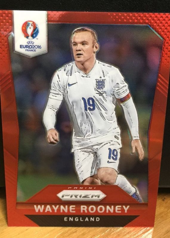 Wayne Rooney 2016 Prizm Euro #55 Red /149 RAW