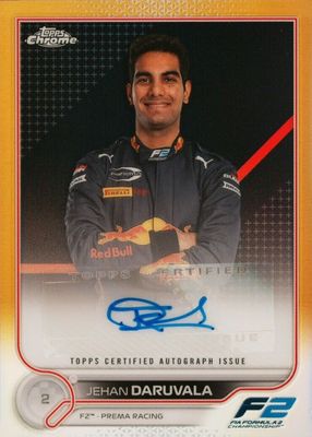 50枚限定 2023 Topps Chrome F1 Formula 1 Gold Refractor Jehan Daruvala