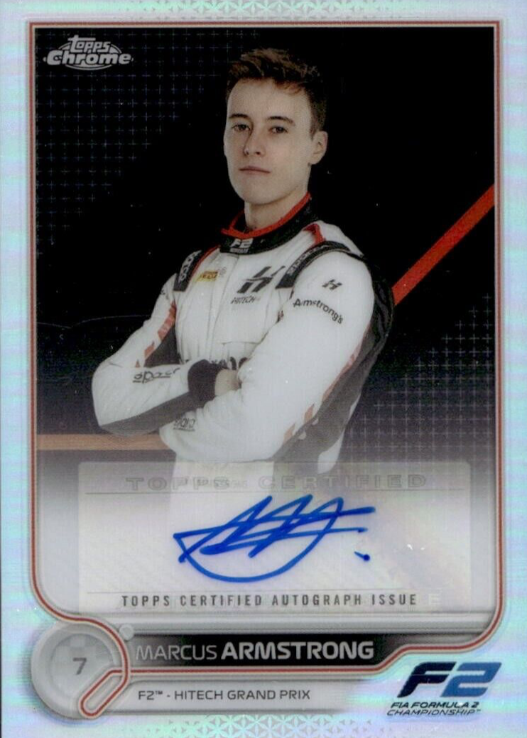 Marcus Armstrong 2022 Topps Chrome Formula 1 #CAC-MA Autographs